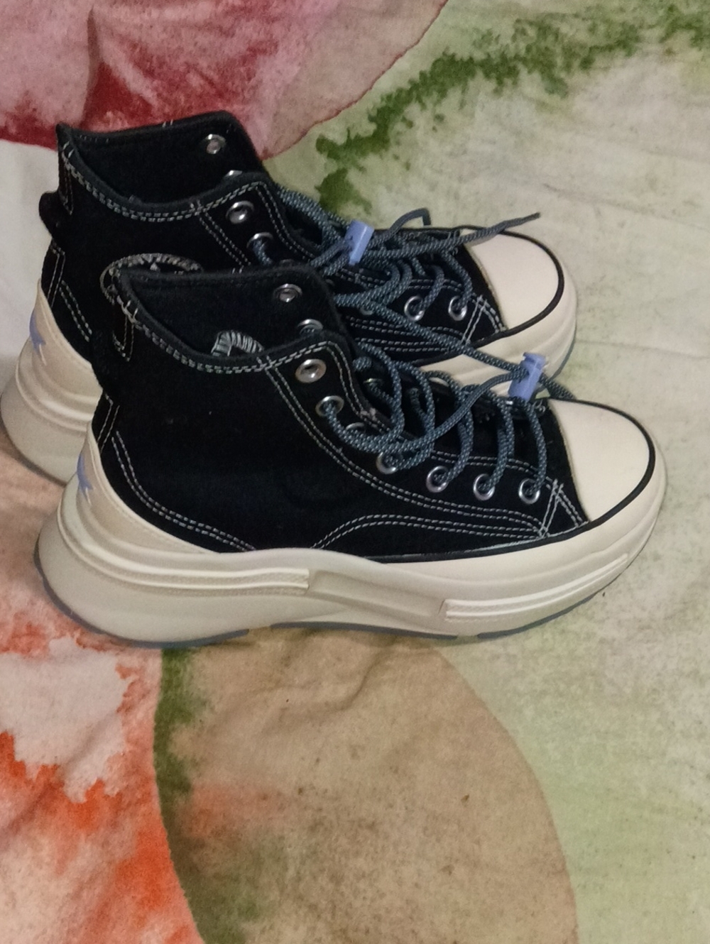 Black High-Top Platform Sneakers - Women's Fashion Sneakers